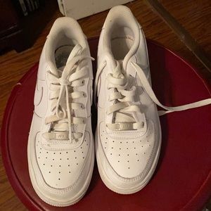 All white Air Force 1 size 5.5 boys